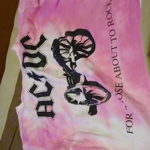 Ac DC  t shirt tye dyed